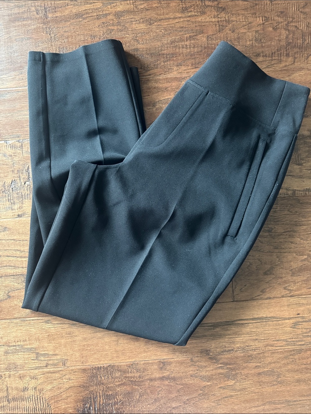 Athleta Black Ankle-Length Slim Trousers